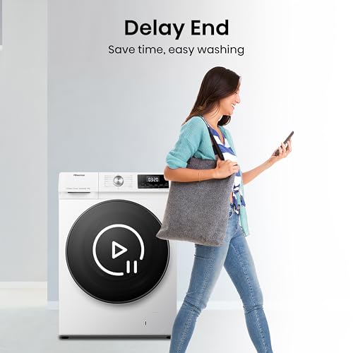Freestanding Front Load Washing Machine – 10kg, 1400 RPM, Inverter Motor, Quick Wash, Steam Wash, White, Energy Class A