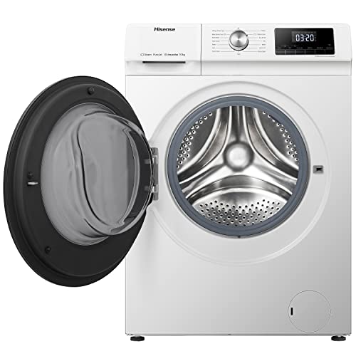 Freestanding Front Load Washing Machine – 10kg, 1400 RPM, Inverter Motor, Quick Wash, Steam Wash, White, Energy Class A