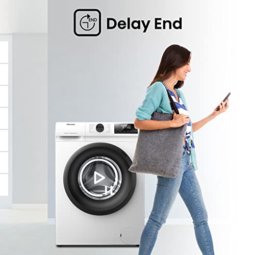 Freestanding Front Load Washing Machine – 6kg, Inverter Motor, 15 Programs, Quick & Steam Wash, 1200 RPM, White, Energy Class C