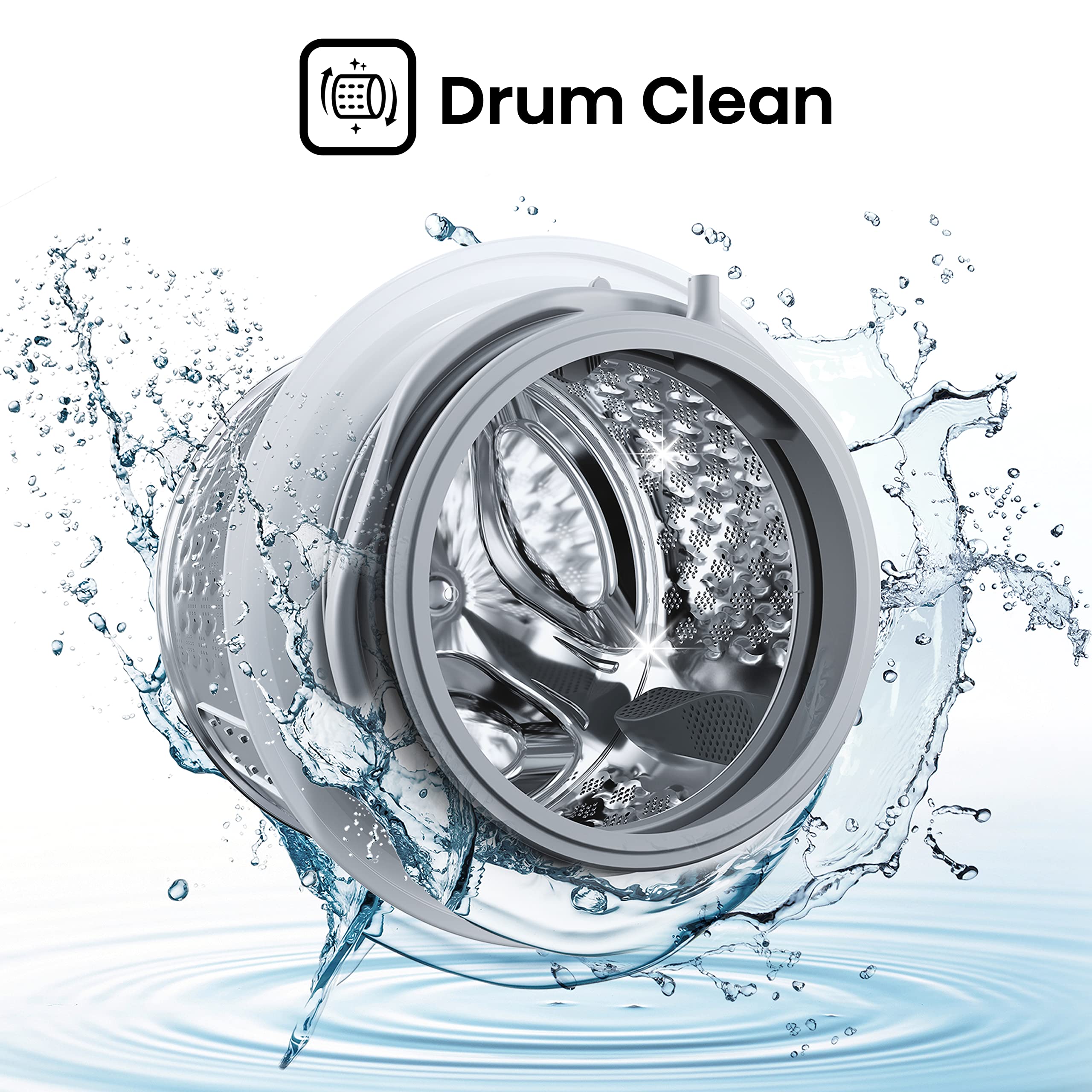 Freestanding Front Load Washing Machine – 6kg, Inverter Motor, 15 Programs, Quick & Steam Wash, 1200 RPM, White, Energy Class C