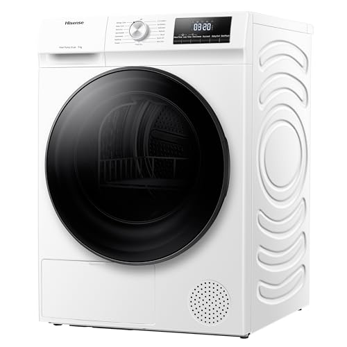 Freestanding Heat Pump Tumble Dryer – 9kg, Front Load, 15 Programs, Auto-Dry, Steam Refresh, Allergy Care, White (60cm)