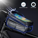 Waterproof Bicycle Handlebar Bag with Sensitive Touch Screen Phone Holder - Universal Top Tube Frame Pouch for Mobile Devices up to 6.8 Inches - Image 2