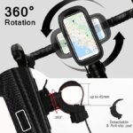 Waterproof Universal Bike & Motorcycle Phone Mount - 360° Rotating Hard Shell Handlebar Bag with Sensitive Touch Screen for Devices up to 7 Inches - Image 5