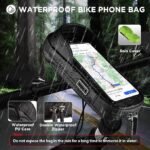 Waterproof Universal Bike & Motorcycle Phone Mount - 360° Rotating Hard Shell Handlebar Bag with Sensitive Touch Screen for Devices up to 7 Inches - Image 8